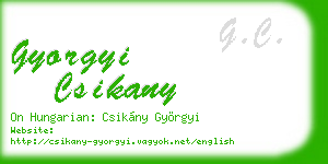 gyorgyi csikany business card